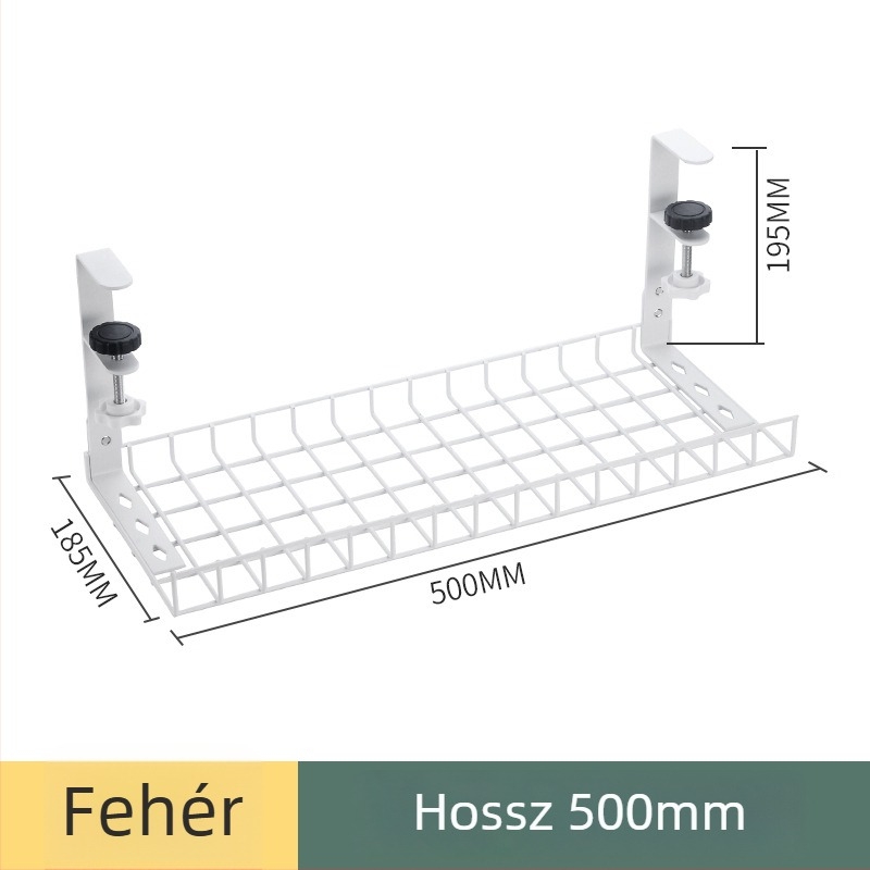Asztal alatti kábelkezelő, acél, egyszerű és modern stílus, asztali tárolás (Anyag: acél; Stílus: egyszerű és modern; Bevezetés: 2013 nyár; Tárolási hely: asztal; Márka: Three cats)