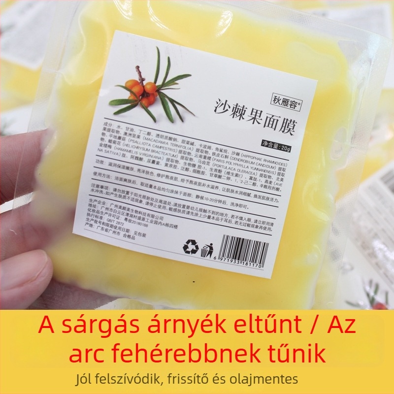 Homoktövisz iszapos arcmaszk 15 ml – hidratáló, nyugtató, világosabb bőrtónus