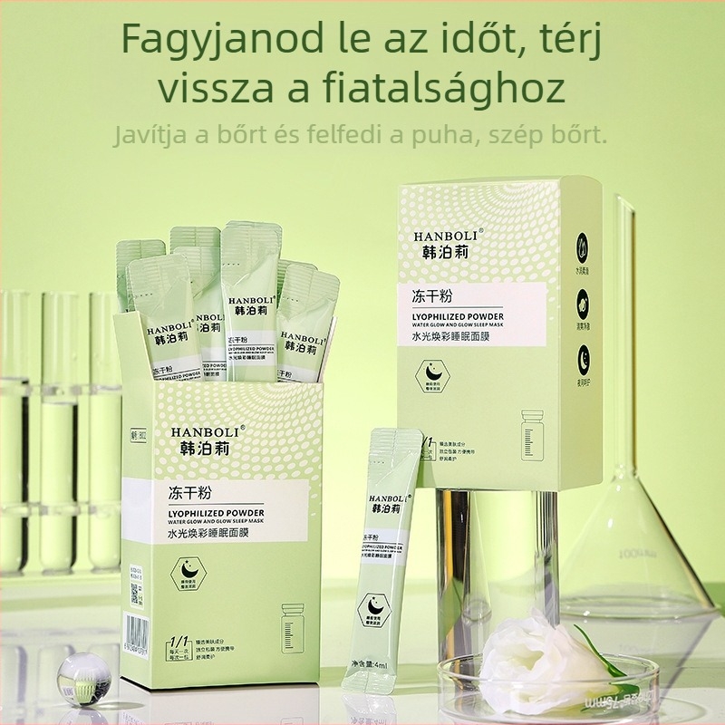 Hanboli fagyasztva szárított porból készült éjszakai maszk mély tisztításra, hidratálásra és selymes bőrre