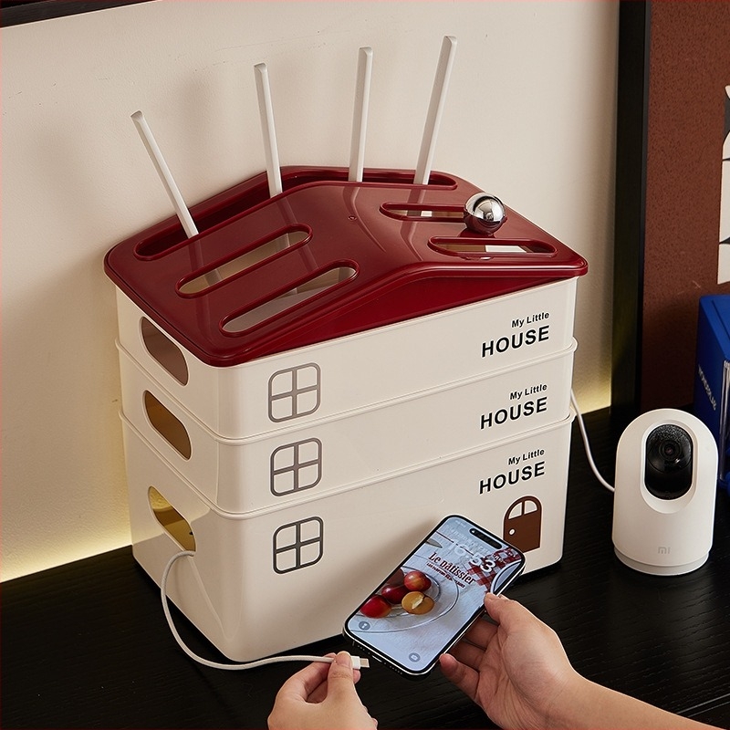 Router tároló doboz – többfunkciós, modern minimalist stílus, 2 L kapacitás, modell 7064, logó nyomtatás elérhető