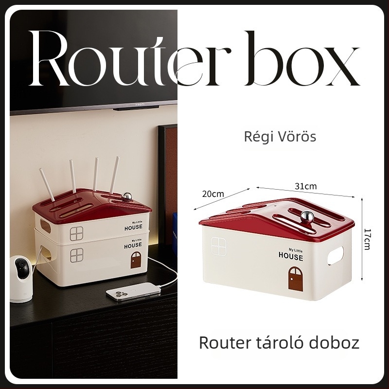 Router tároló doboz – többfunkciós, modern minimalist stílus, 2 L kapacitás, modell 7064, logó nyomtatás elérhető