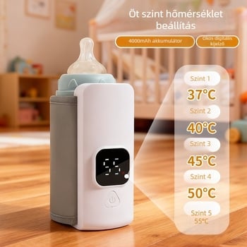 DL-568 baba tejmelegítő, USB-töltővel, 5V, 18W, mechanikus üzemmód, időzítő nélküli, hordozható cumisüveg melegítő
