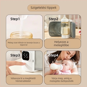 DL-568 baba tejmelegítő, USB-töltővel, 5V, 18W, mechanikus üzemmód, időzítő nélküli, hordozható cumisüveg melegítő