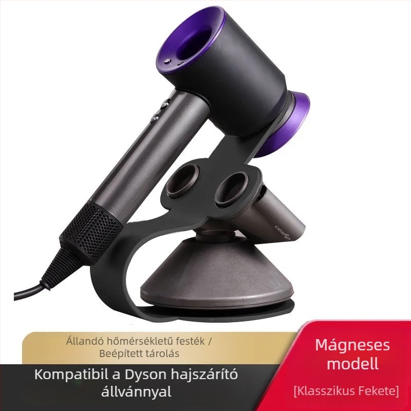 Dyson hajszárító tartó és tároló – fúrás nélküli asztali szerelés, szénacél, többfunkciós barber műhelyhez