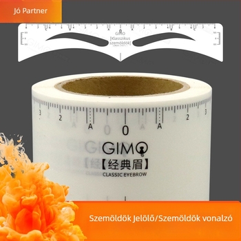 Egyszer használatos szemöldök vonalzó szalag kezdőknek — szemöldök tetoválási skála, 60 g nettó tömeg, segédeszköz