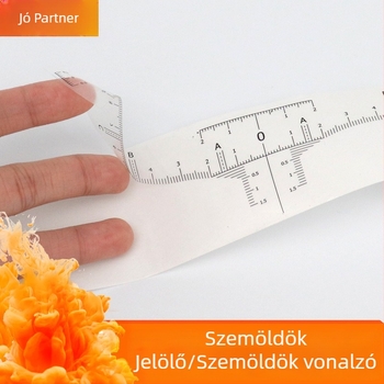 Egyszer használatos szemöldök vonalzó szalag kezdőknek — szemöldök tetoválási skála, 60 g nettó tömeg, segédeszköz
