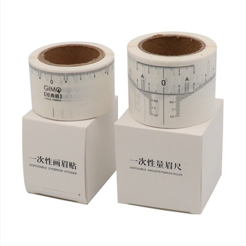 Egyszer használatos szemöldök vonalzó szalag kezdőknek — szemöldök tetoválási skála, 60 g nettó tömeg, segédeszköz