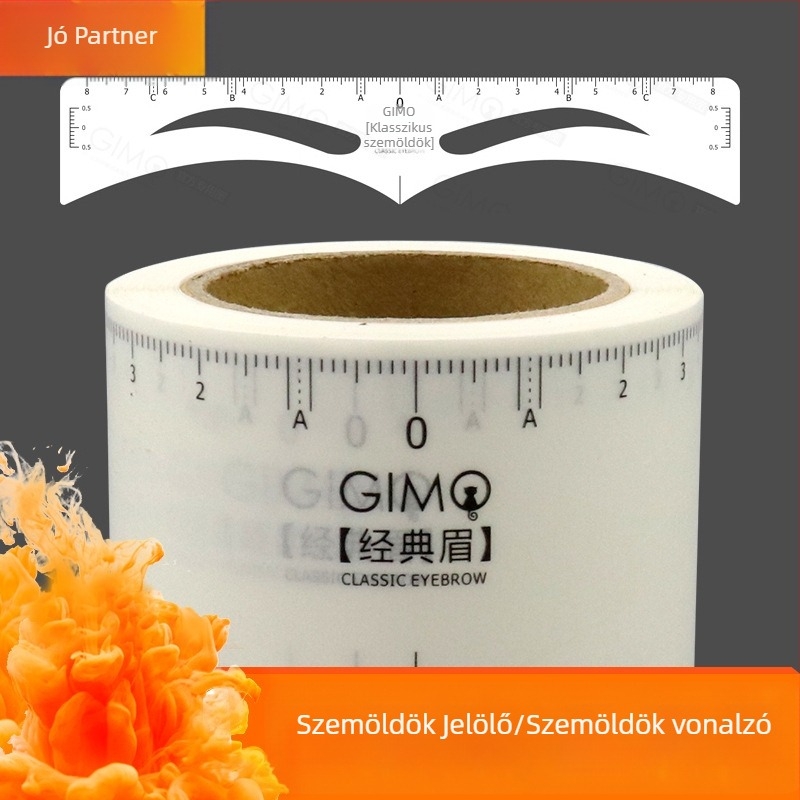 Egyszer használatos szemöldök vonalzó szalag kezdőknek — szemöldök tetoválási skála, 60 g nettó tömeg, segédeszköz