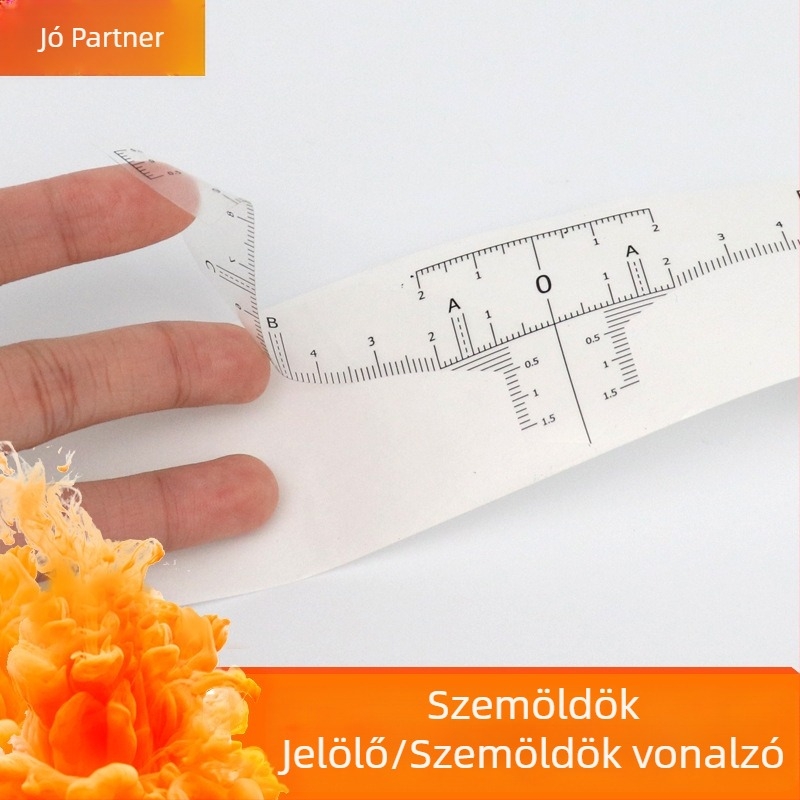 Egyszer használatos szemöldök vonalzó szalag kezdőknek — szemöldök tetoválási skála, 60 g nettó tömeg, segédeszköz
