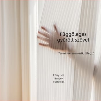 Japán stílusú függöny lamellás, féláteresztő poliészter szövet, 95/5 összetétel, modern dekoráció