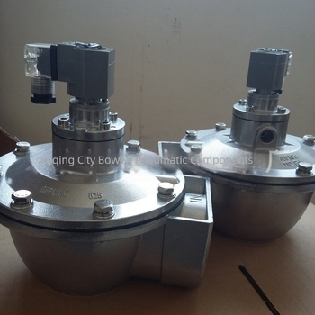 Elektromágneses impulzus szelep, derékszögű típus, DMF-Z-62S modell, Bowen Pneumatic, ötvözet acél, nominális átmérő 62