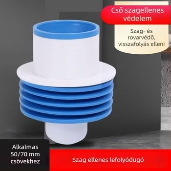 Műanyagból készült blokkolt padlólefolyó anti-odor tömítéssel és visszafolyás elleni szeleppel, brit stílusú csatornázás