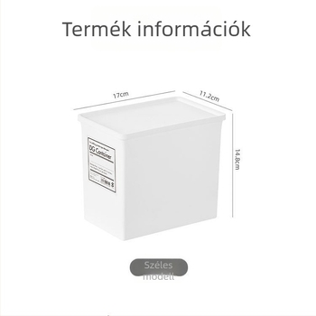 PP tárolóedény fedéllel, modell 9527, nedvességálló, egymásra rakható, rendezésre