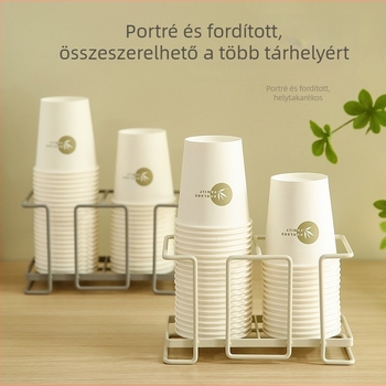 Vasdrót pohártartó, egyszerű stílus, otthoni kávé- és tea pohár tároló