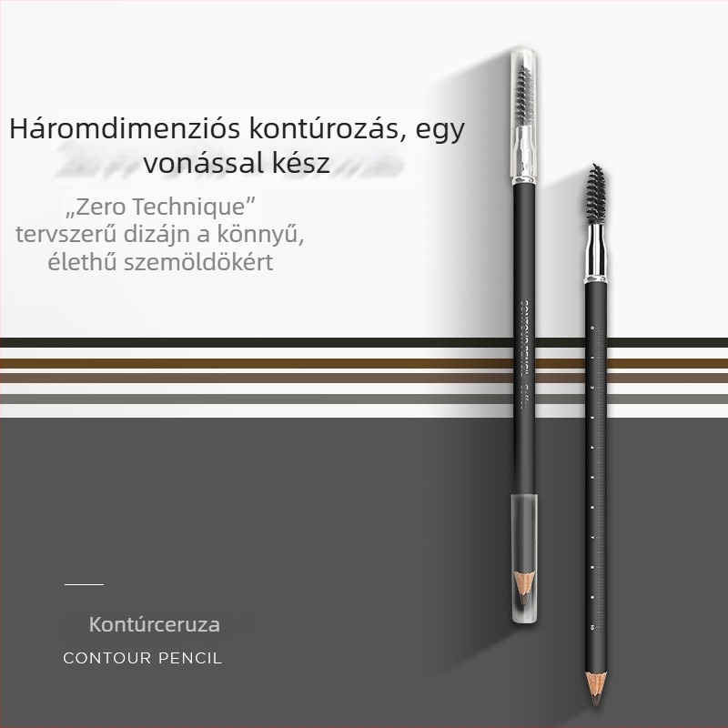 Kétfejű kézi kozmetikai tetováló toll szemöldök és szemhéj vonalhoz, Famisoo márka, félpermanens pozícionálás