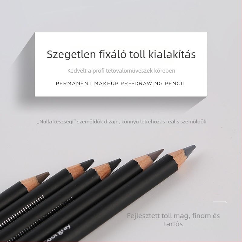 Kétfejű kézi kozmetikai tetováló toll szemöldök és szemhéj vonalhoz, Famisoo márka, félpermanens pozícionálás