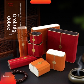 Kínai stílusú ékszerdoboz kettős kijelzővel, műanyag doboz + PU bőr, ékszerek csomagolása