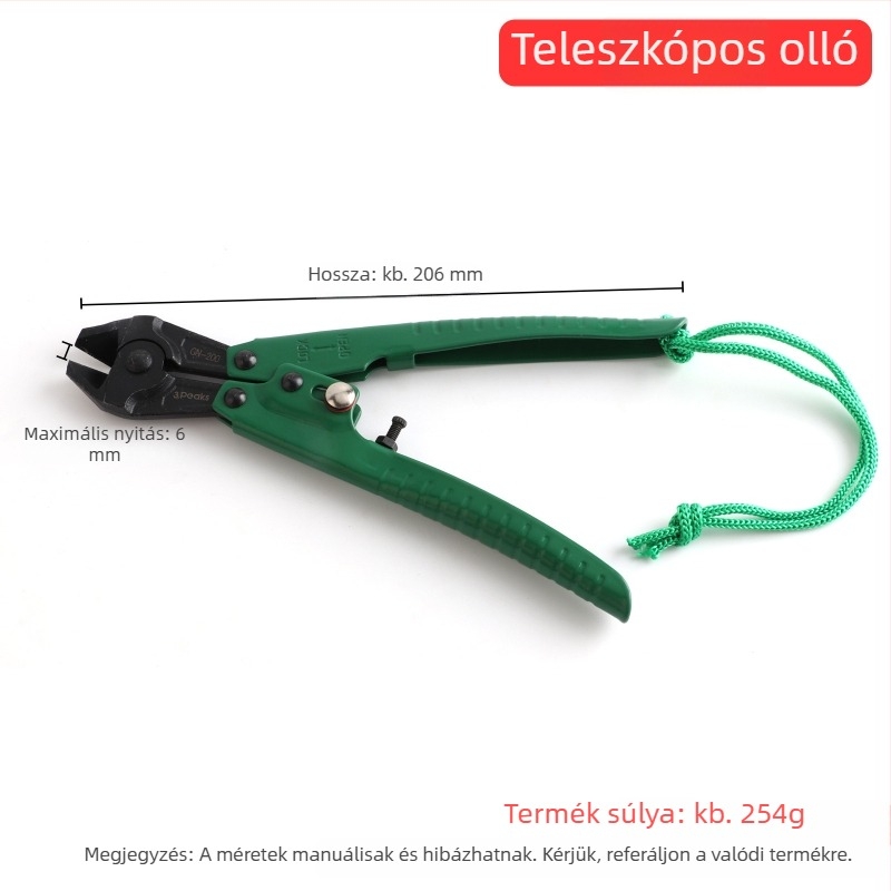 Drótvágó fogó a szálak vágására – Vas, Fémmunkához, Tömeg 0.35