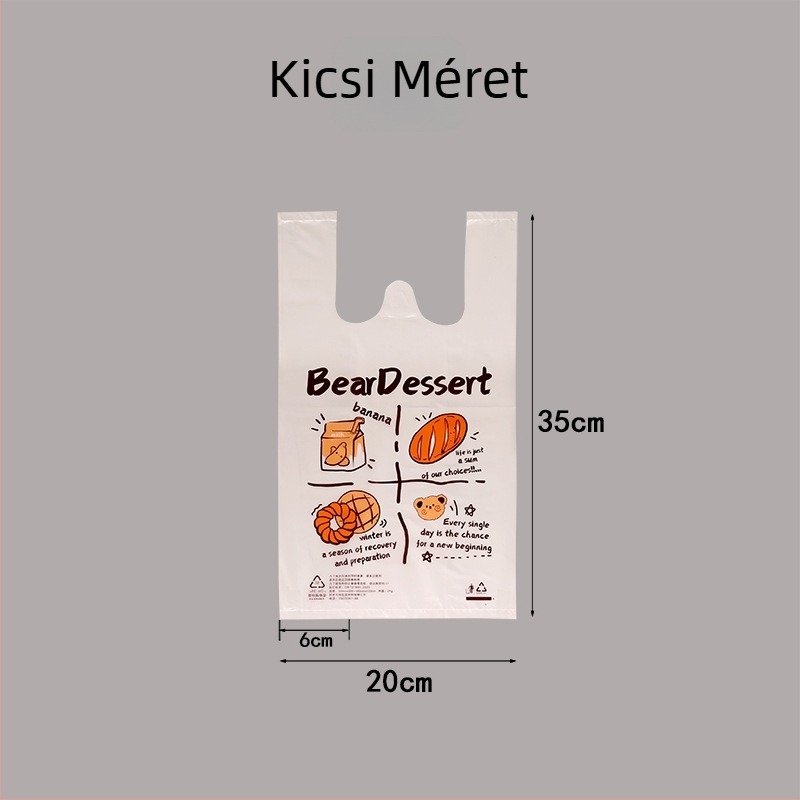 Élelmiszerbiztonsági dupla rétegű műanyag csomagoló tasak, extra vastag, 6 mil vastagság, tote-stílusú sütéshez