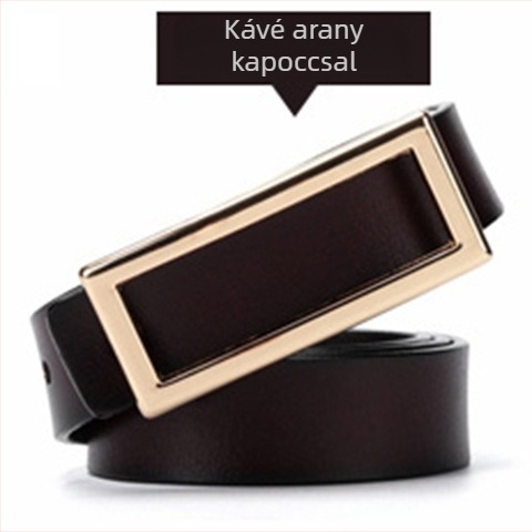 Női öv – Koreai stílus, bőr split cowhide kivitel transfernyomással, ötvözet övcsat, könnyű dizájn, Yi Yang Leather Goods