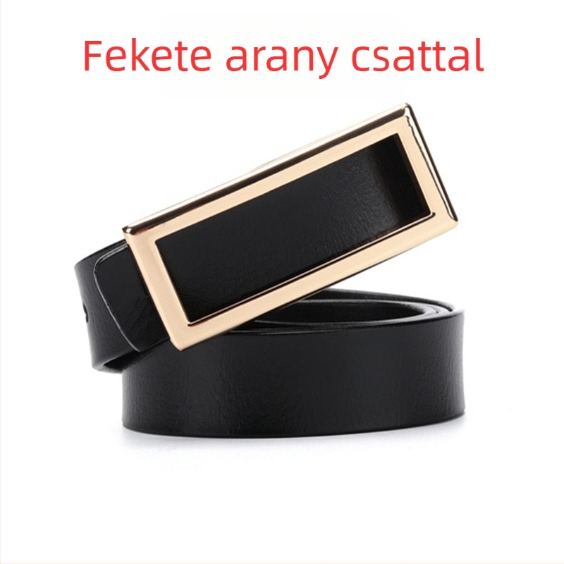 Női öv – Koreai stílus, bőr split cowhide kivitel transfernyomással, ötvözet övcsat, könnyű dizájn, Yi Yang Leather Goods