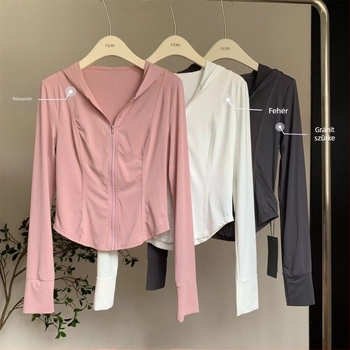 Női UPF50+ napsugárzás elleni könnyű kapucnis kabát – lélegző, gyorsan száradó, UV-védelem, szélálló, rovarriasztó