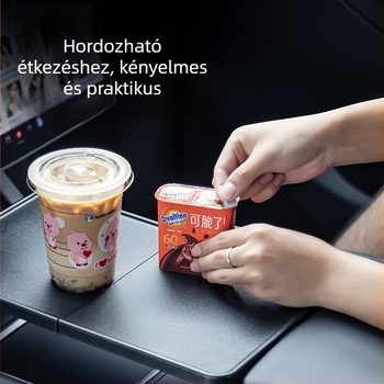 Tesla Model 3/Y összecsukható középkonzol tálca – Multifunkcionális, műanyag, szerelés: Egyéb