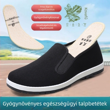 Uniszex pamutszövésű sétacipő, lélegző, kerek orr, alacsony boka, összetett talp, rugalmas pánt