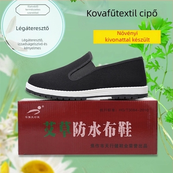 Uniszex pamutszövésű sétacipő, lélegző, kerek orr, alacsony boka, összetett talp, rugalmas pánt
