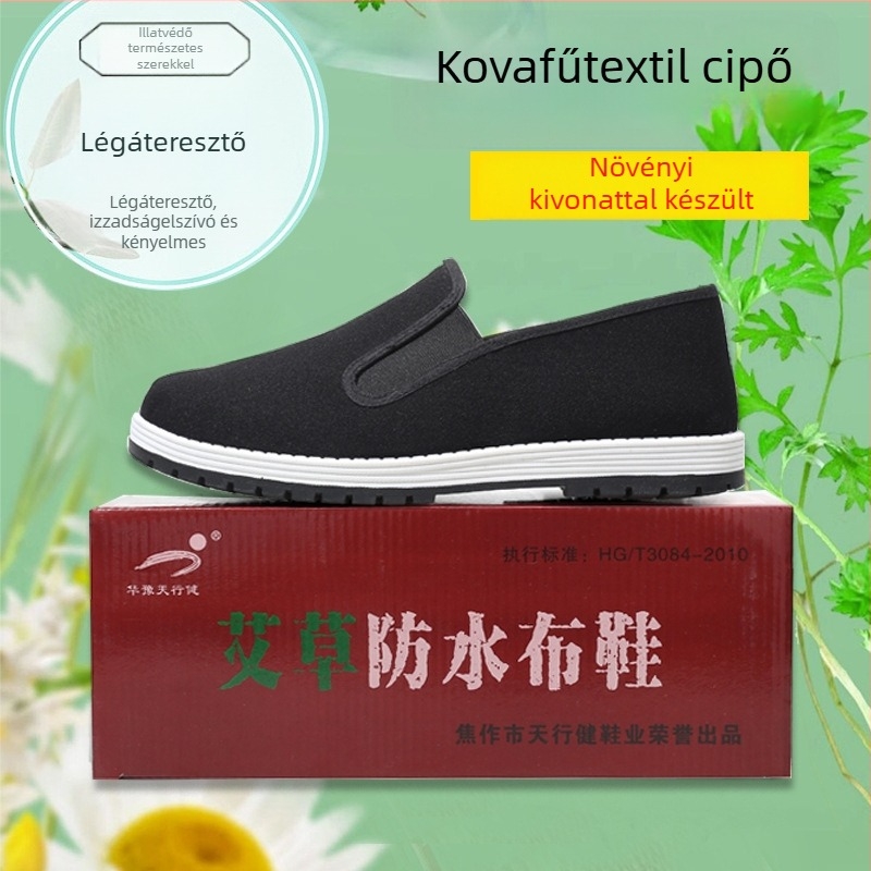 Uniszex pamutszövésű sétacipő, lélegző, kerek orr, alacsony boka, összetett talp, rugalmas pánt