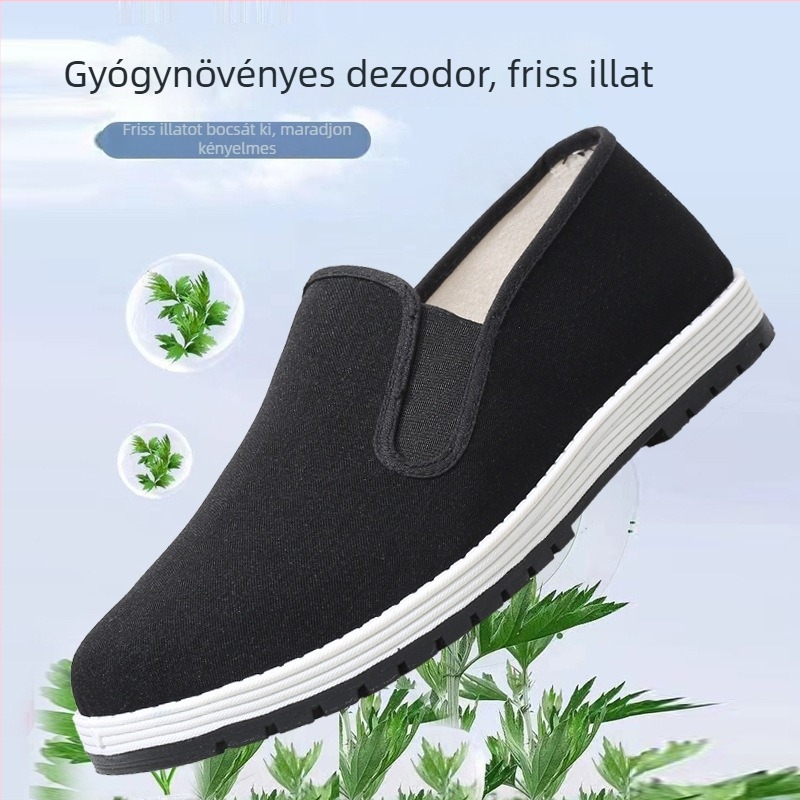 Uniszex pamutszövésű sétacipő, lélegző, kerek orr, alacsony boka, összetett talp, rugalmas pánt