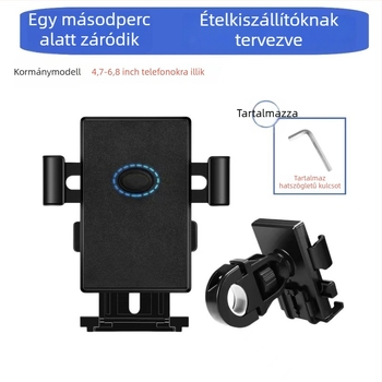 Telefon-tartó elektromos járművekhez, motorkerékpárhoz és hegyi kerékpárhoz navigációval (anyag: puha ragasztó; márka: márka nélküli)