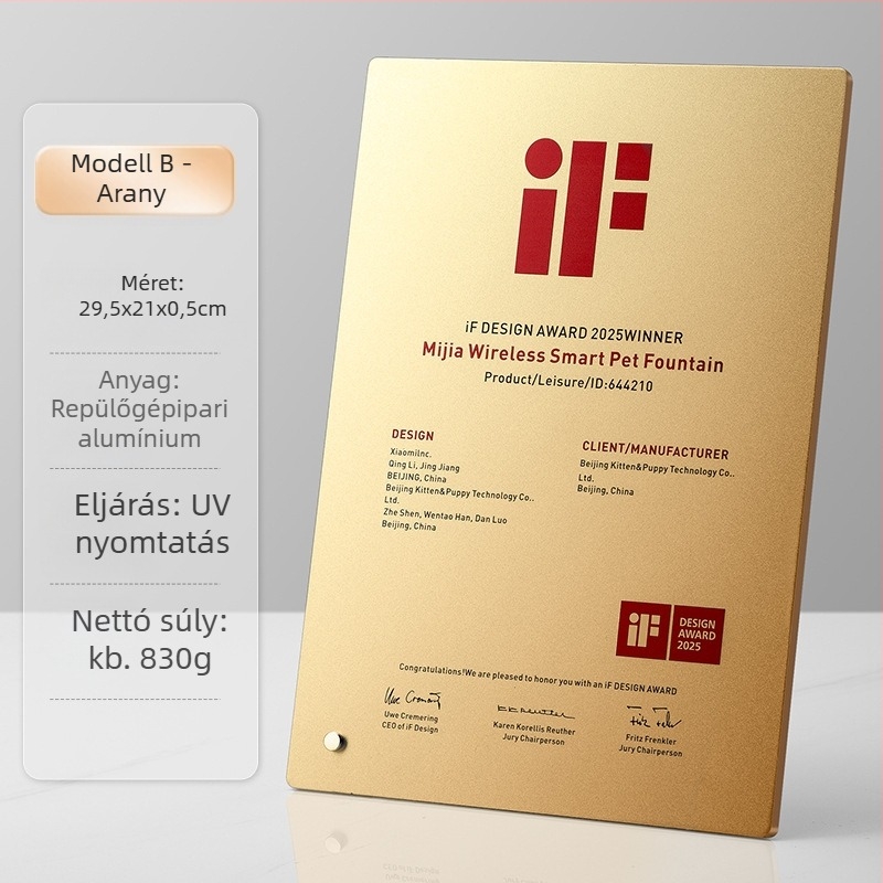 Tagmedál alumínium-ötvözetből — testreszabható logó, logó nyomtatás elérhető