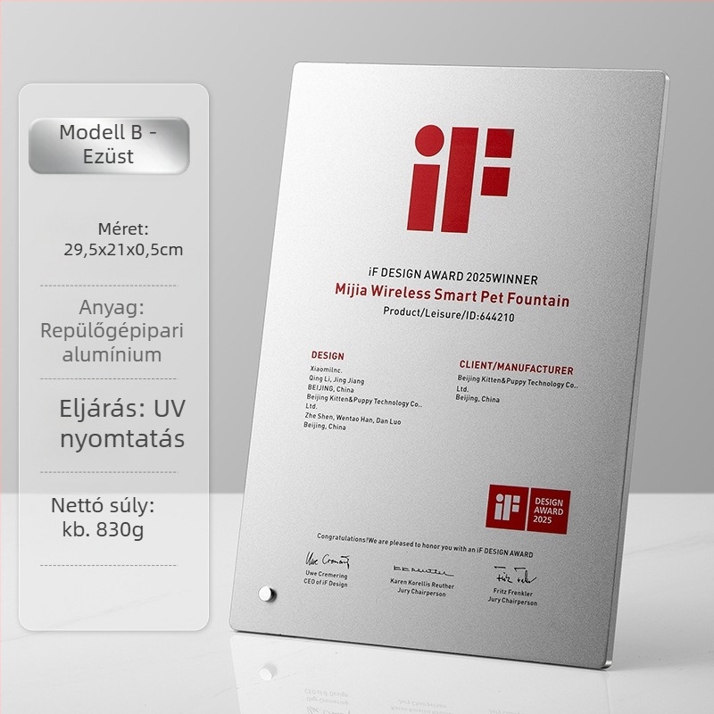 Tagmedál alumínium-ötvözetből — testreszabható logó, logó nyomtatás elérhető