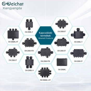 Kültéri IP68 elosztó doboz PA66 nylonból, háromirányú kivitel, vízálló Y-típusú kábelekhez