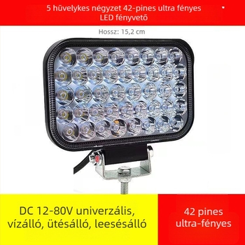 Teherautó LED spotlámpa – működik 12–80V, 20–120W, IP68 alumínium ház, nagy fényerő, élettartam >50 000 óra
