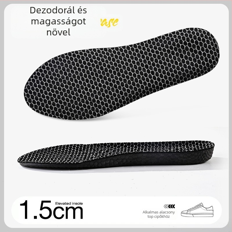 Grafén antibakteriális magasságot növelő talpbetét arch masszírozó funkcióval, uniszex felnőtteknek, PU + grafén anyag