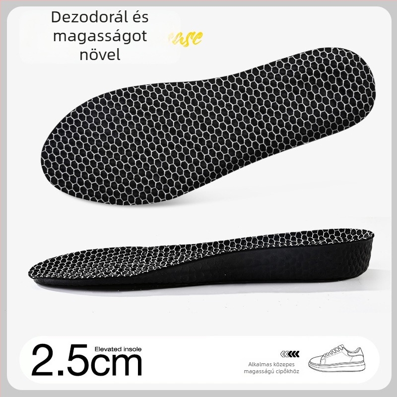 Grafén antibakteriális magasságot növelő talpbetét arch masszírozó funkcióval, uniszex felnőtteknek, PU + grafén anyag