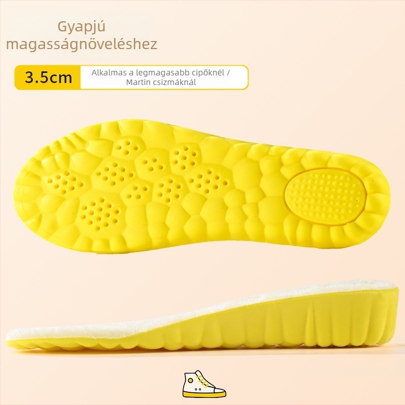 Magasságot növelő talpbetét – 4D Cloud, téli meleg gyapjú és fleece, teljes hosszúságú, uniszex, bakancsokhoz és utcai cipőkhöz