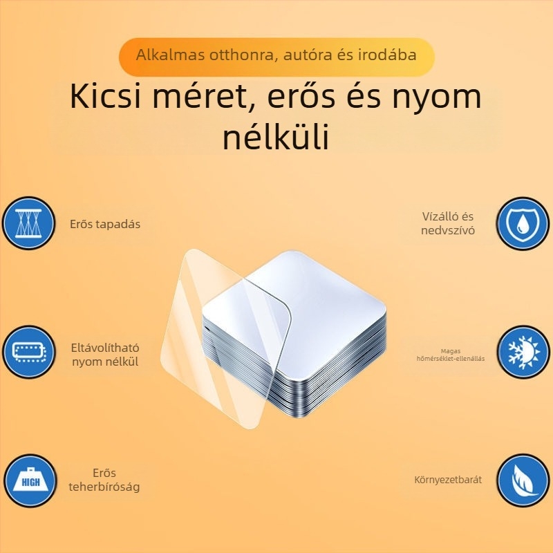 Akril nano kétoldalas öntapadós szalag – átlátszó, nyom nélkül, felrögzítés ragasztással, szívókampó, licencelt magánmárka