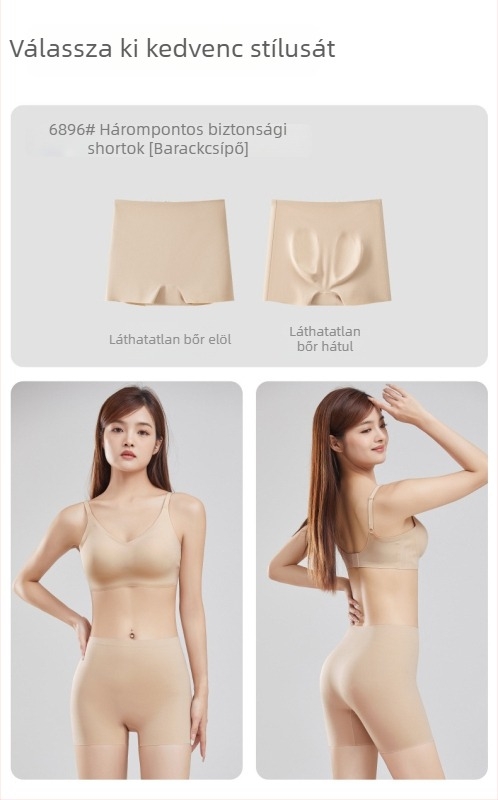 Női biztonsági boxer alsónemű varratmentes, két az egyben, anti-expozíció, gyorsan száradó, alacsony derékvonal