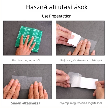 PEVA csúszásmentes szalag fürdőszobába, medencékhez és lépcsőkhöz — vízálló, kopásálló, magas átlátszóságú, vízbázisú ragasztóval