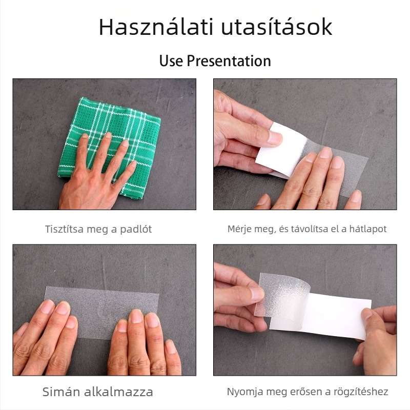 PEVA csúszásmentes szalag fürdőszobába, medencékhez és lépcsőkhöz — vízálló, kopásálló, magas átlátszóságú, vízbázisú ragasztóval