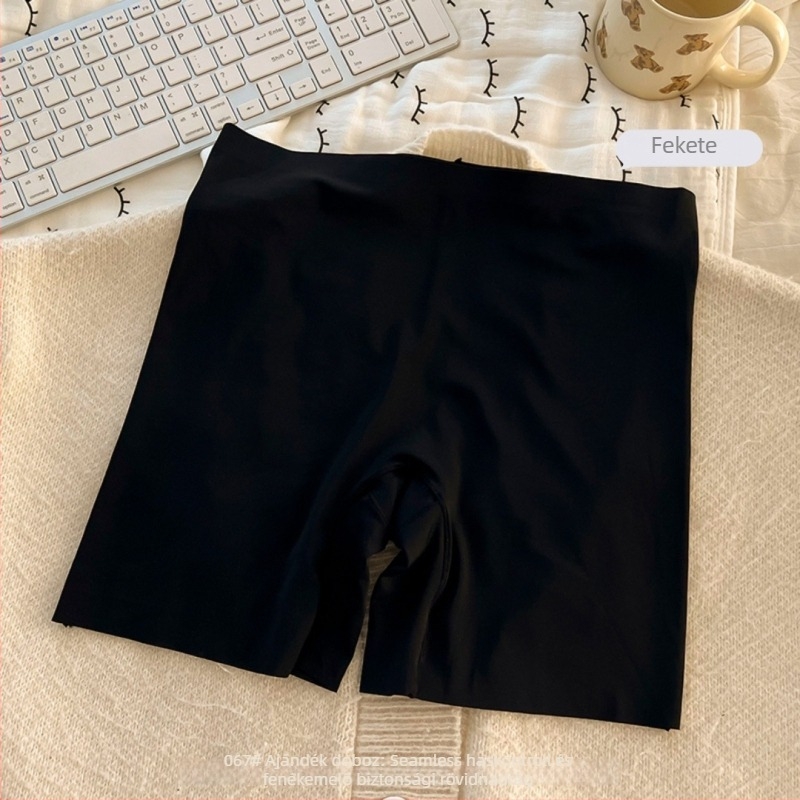 Női biztonsági nadrág, magas derekú, ice silk anyag, nylon 81,2%, ágyék belső rész 100% pamut, 2 az 1-ben dizájn