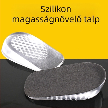 Szilikon magasságot növelő talpbetét – Félpad, Modell H66, Uniszex, Magasság növelés