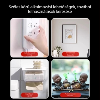 Rácsos kétoldalú ragasztószalag, magas viszkozitás, maradványmentes, nano pasta alap, 2 mm vastagság