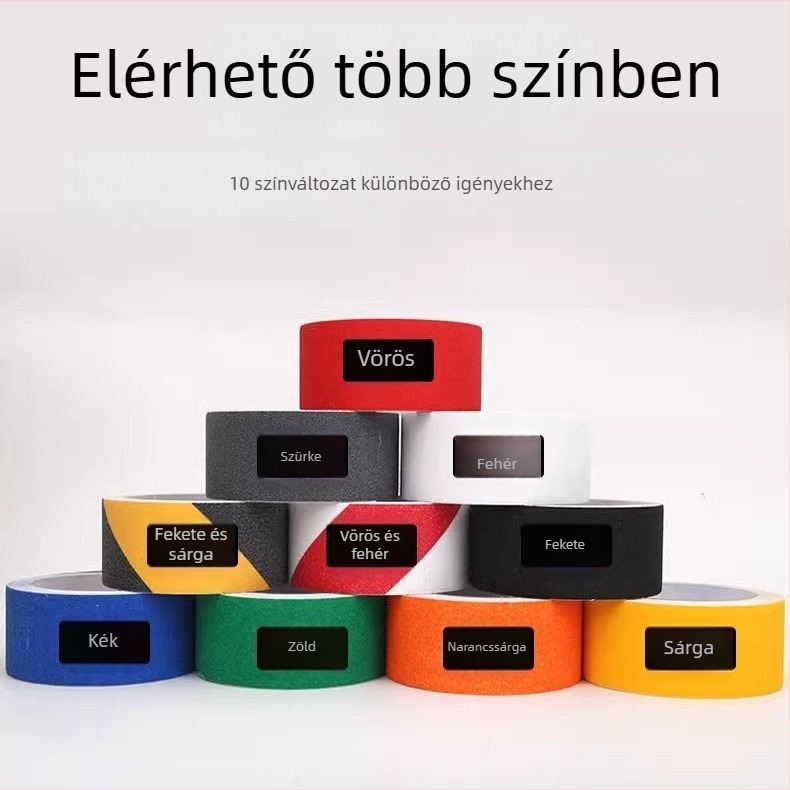 Út közúti csúszásmentes szalag PVC + matt kompozit alapanyaggal, kopásálló, olaj-alapú ragasztó, viszkozitás 90 N/m