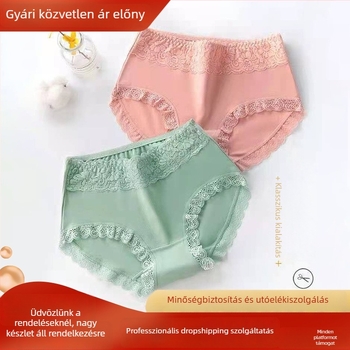 Női középmagas pamut bugyi – lélegző, antibakteriális, kötött anyag, 100% pamut az ágyékrészben
