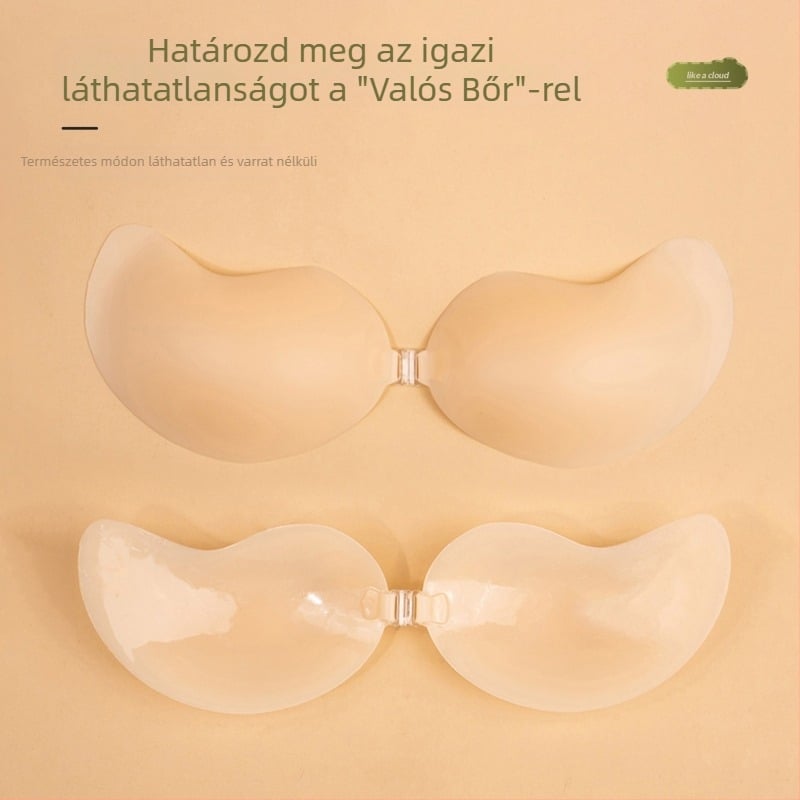 Egyszemélyes elől záródó, varrat nélküli szilikon mellpatch, vékony, láthatatlan, anti-slip, mangó alakú, nőknek