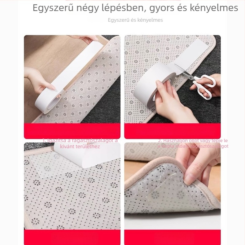 Kétoldalas szövetalapú szőnyegtapasz (380 mm vastagság, akril ragasztó, magas viszkozitás)